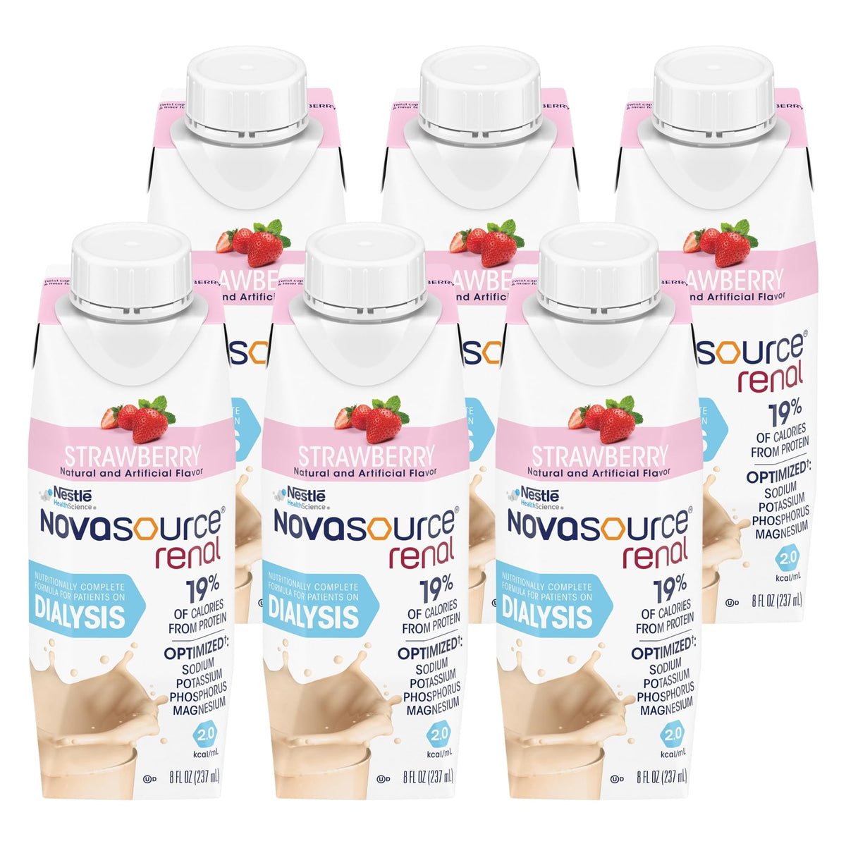 NOVASOURCE Renal Mocha Dialysis Protein Shakes, 8 Fl Oz, 24pk