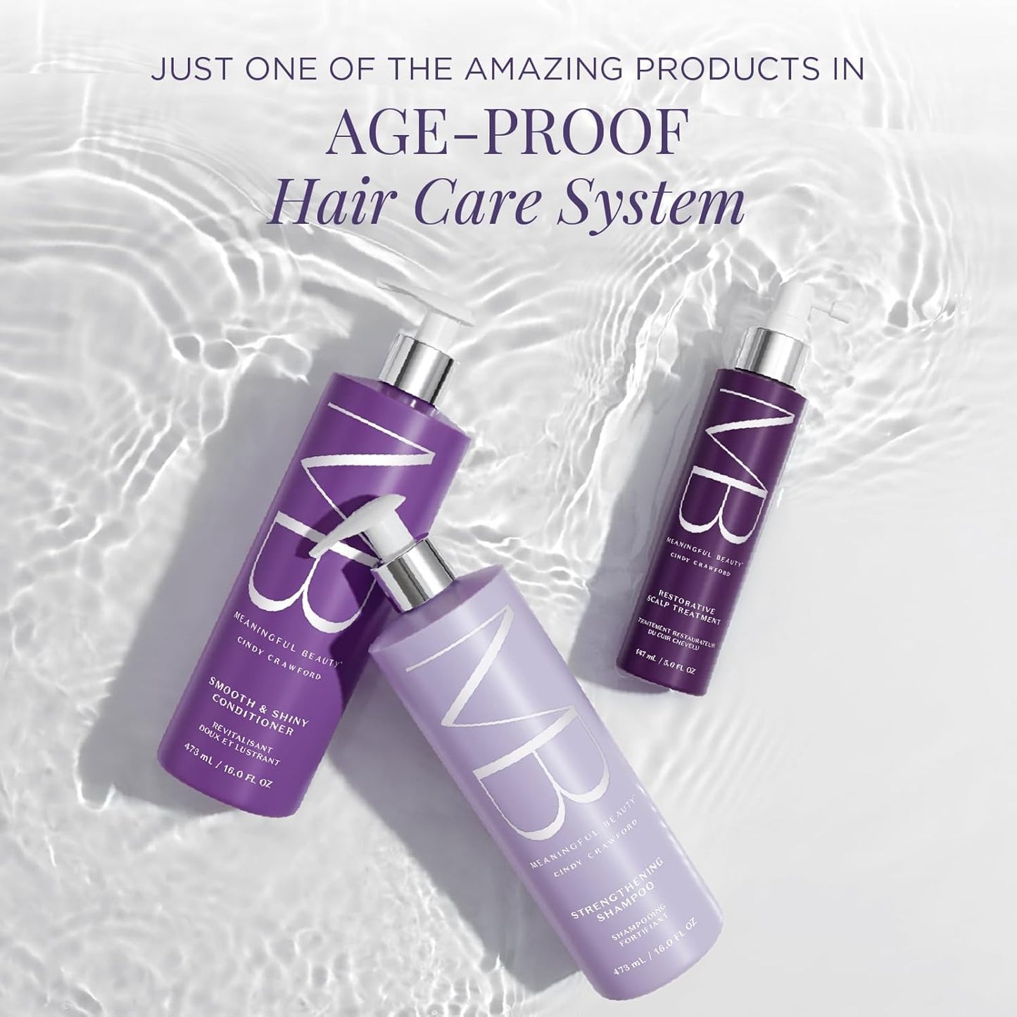 Meaningful Beauty Deluxe Age-Proof Haircare System Full Size- Nourishes Scalp, Thickens & Strengthens Hair