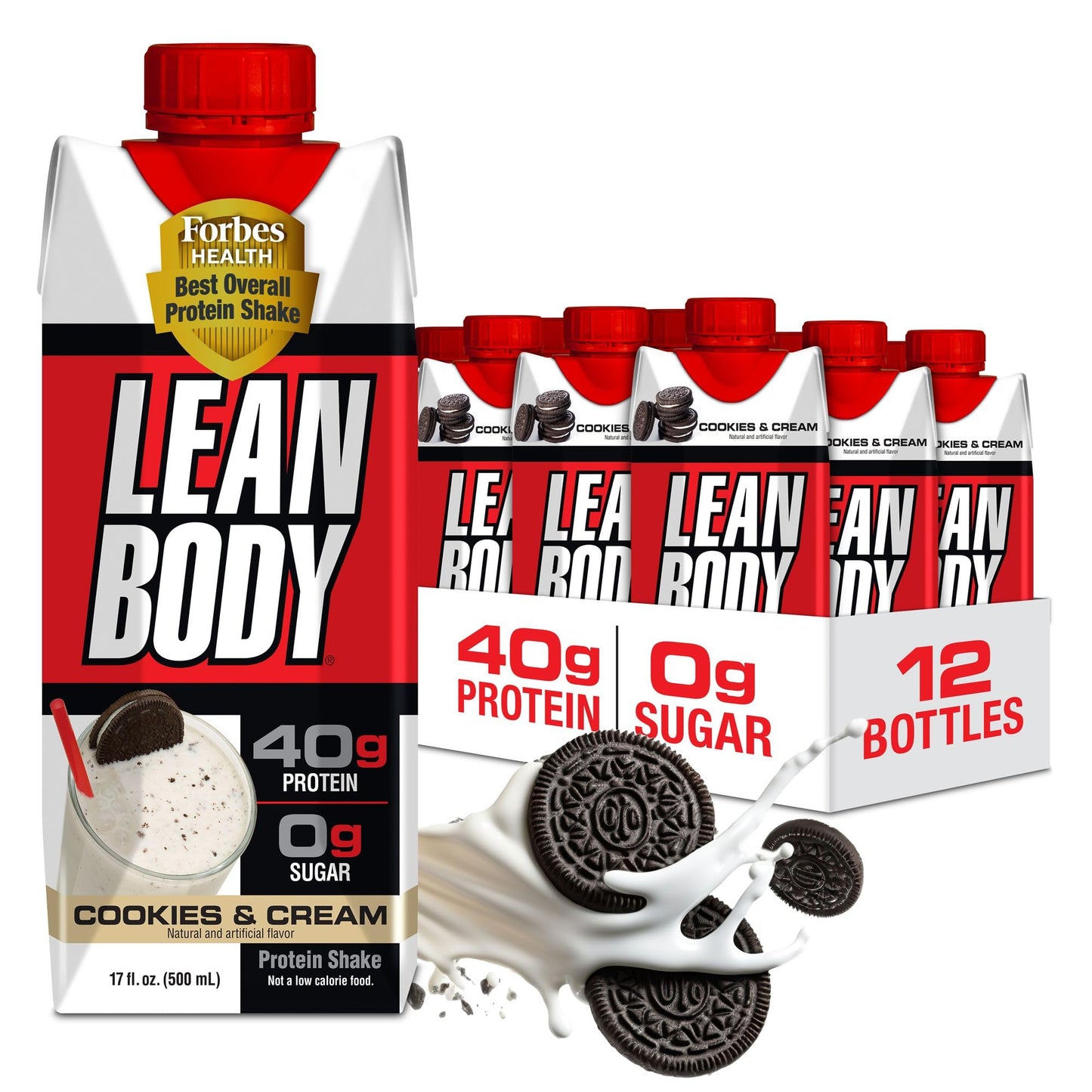 Lean Body Ready-to-Drink, Plant-Based Vegan Chocolate Protein Shake, 30g Protein, No Artificial Flavors, Sweeteners or Colors, Non GMO, Gluten Free, Premium Pea & Rice Blend (Pack of 12)