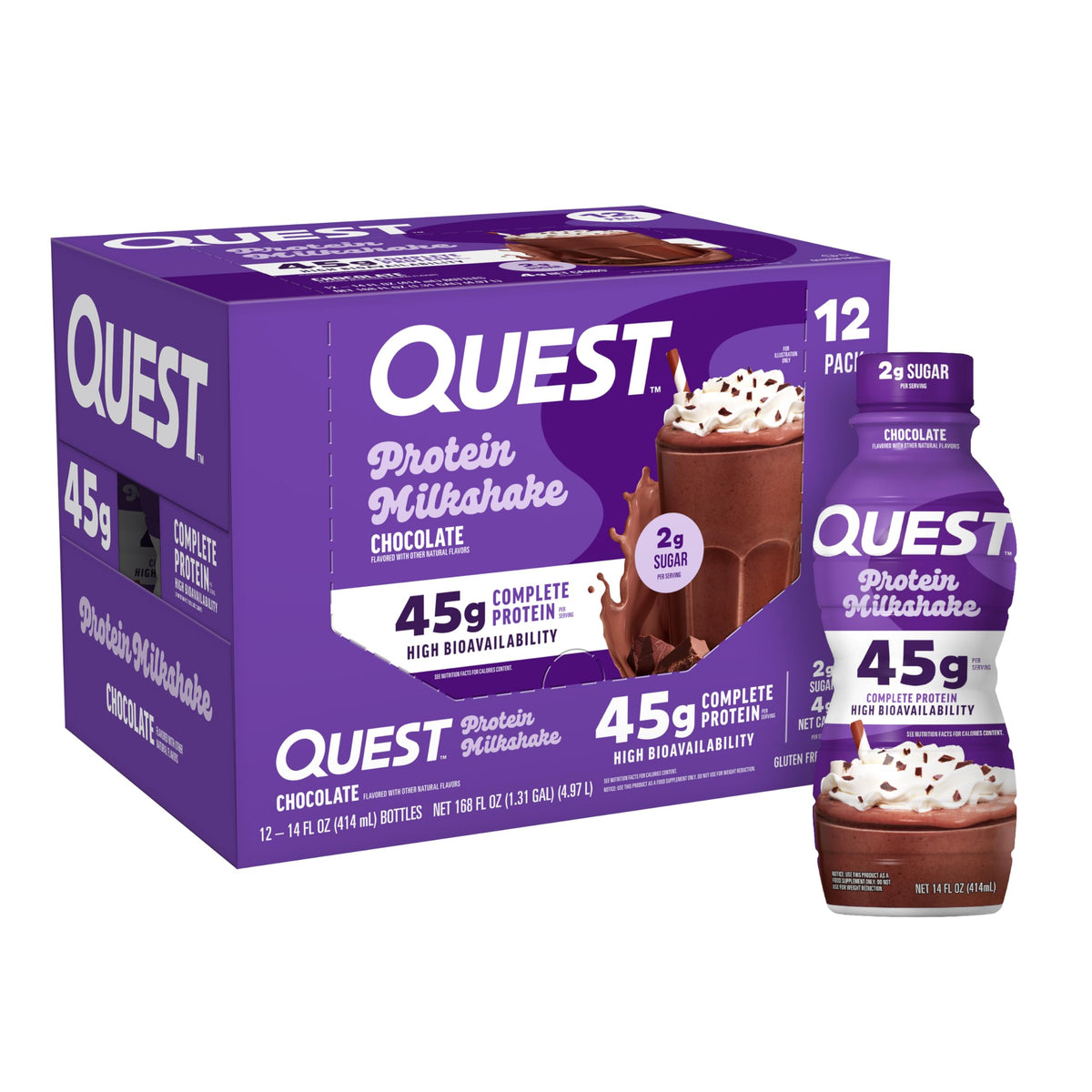 Quest Nutrition Salted Caramel Protein Shake, 45g Protein, 12 Count