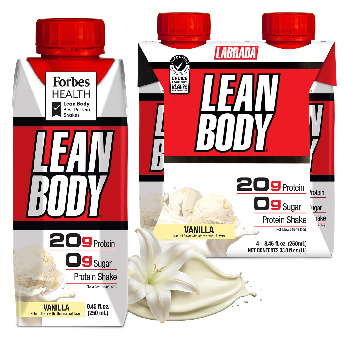 Lean Body Ready-to-Drink, Plant-Based Vegan Chocolate Protein Shake, 30g Protein, No Artificial Flavors, Sweeteners or Colors, Non GMO, Gluten Free, Premium Pea & Rice Blend (Pack of 12)