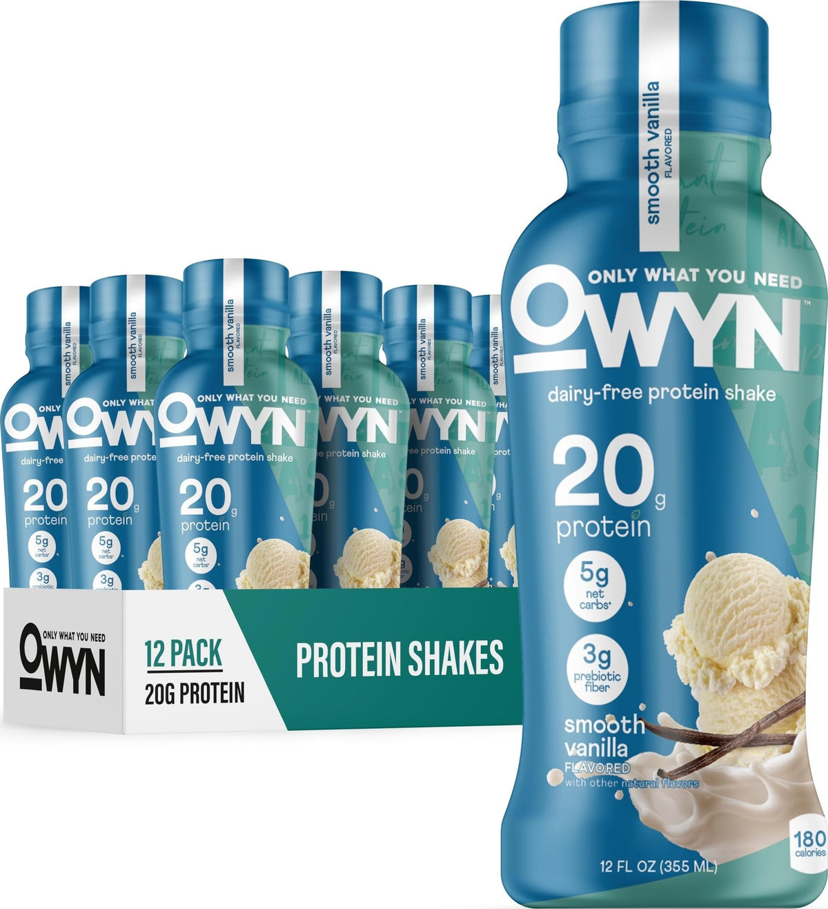 OWYN Only What You Need 20g Protein Shake Variety Pack, Dairy Free, 12 Ct