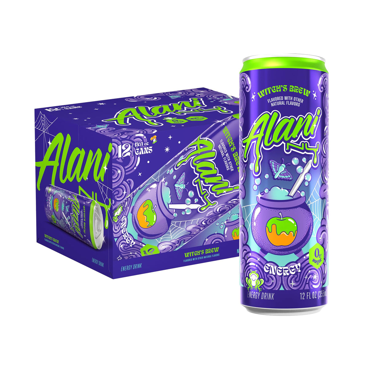 Alani Nu JUICY PEACH, Sugar Free, Low Calorie Energy Drinks, 200mg Caffeine, Biotin, B Vitamins, Zero Sugar, 10 Calories, 12 Fl Oz Cans, 24 Pack
